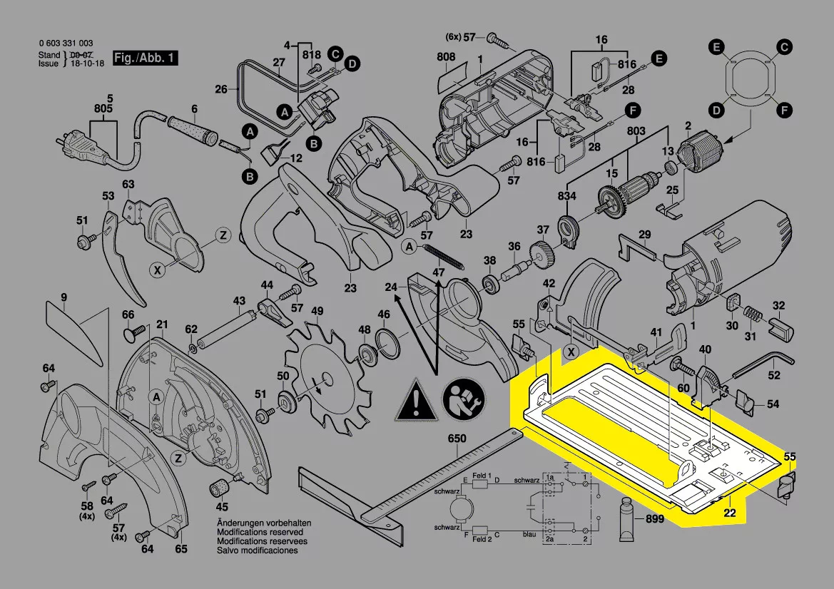 Plaque de base réf. 1 608 000 119 Bosch